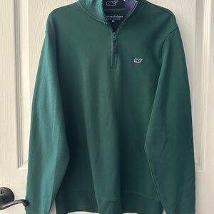 Vineyard Vines Men's Forest Green 1/4 Zip